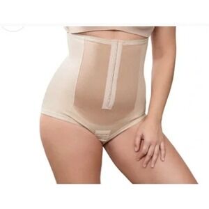 Bellefit Girdle Postpartum Corset Support Shapewear Nude Size Medium High Waist
